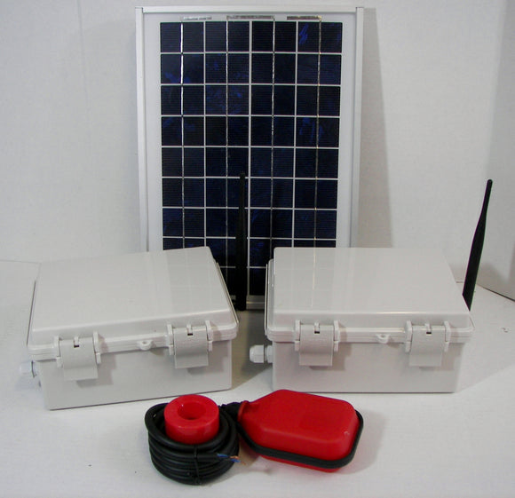Solar Powered Wireless Float Switch System - Up To 6 Miles Max Distance
