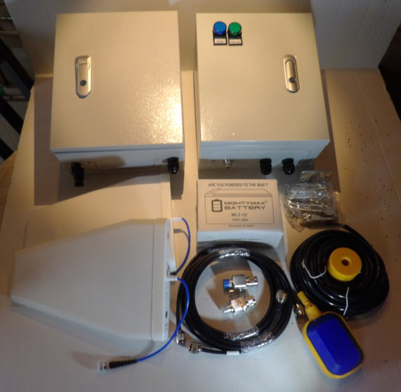 Industrial Wireless Solar Powered Float Switch Transmitter / Contactor Receiver System