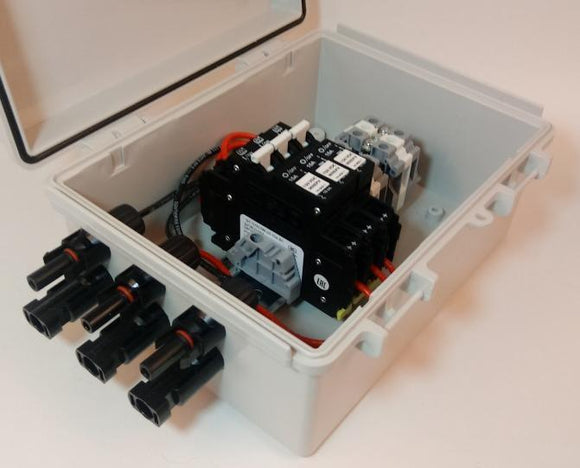 2 or 3-String Pre-wired Solar Combiner Box -150V Breakers