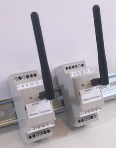 Wireless Voltage Transmitter / Receiver Din-rail Set - 2.4 GHz
